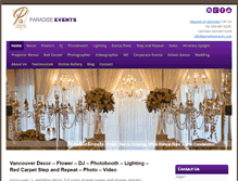 Tablet Screenshot of paradiseevents.com